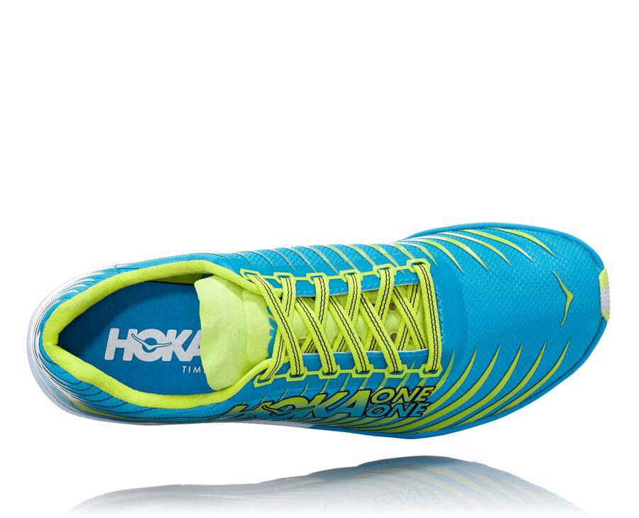 Hoka One One Çivili Koşu Ayakkabısı Erkek Mavi/Yeşil - Evo Xc - NJ3569107